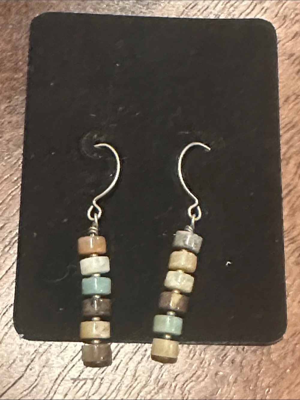 Handmade Multi-Color Beaded Drop Earrings